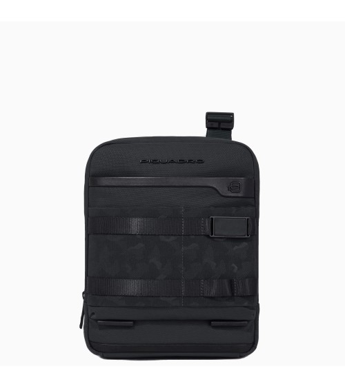 Piquadro CA1816FX iPad® 11" Messenger Bag - Leather & Fabric